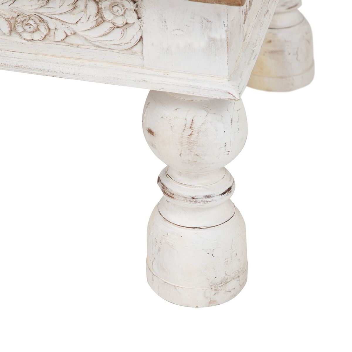 Centre Table White Natural 120 x 70 x 45 cm